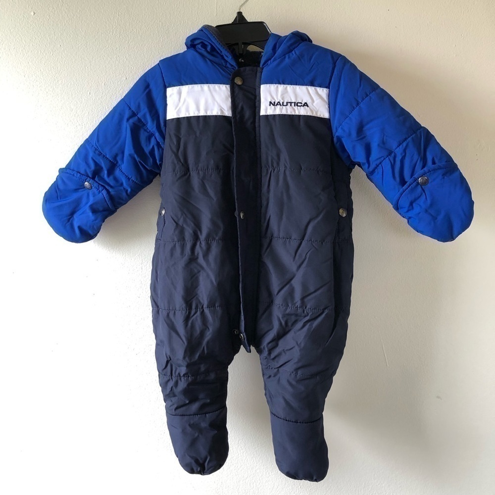 Náutica Blue Baby Snowsuit Jumpsuit 3-6 M